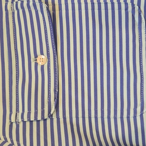 New Vineyard Vines UPF Striped Crystal Blue Margo Shirt Dress - Picture 4 of 11